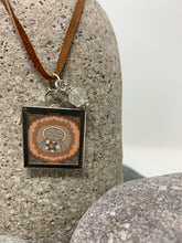 Load image into Gallery viewer, ॐ Square Framed Double Jizō Pendants
