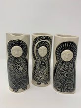 Load image into Gallery viewer, ॐ Jizō Trio Pottery Vases
