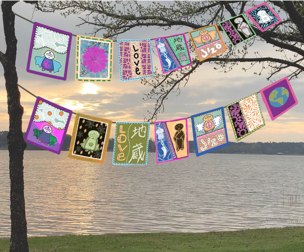 Vibrant prayer flags